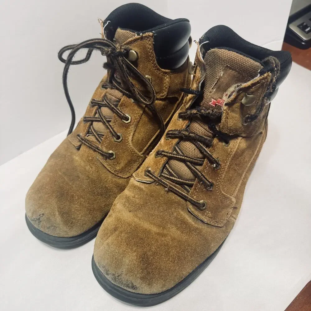 Brahma Work Boots Mens Size 10W Suede Leather‎ Waterproof Oil Resistant Shoes